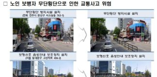 노인 보행자 교통사고, 시장ㆍ대중교통시설 주변에서 80% 발생